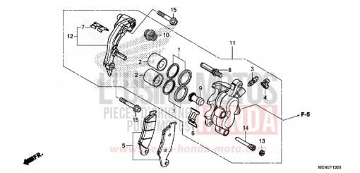 ETRIER DE FREIN AVANT CRF450RF de 2015